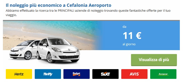noleggio auto senza carta cefalonia