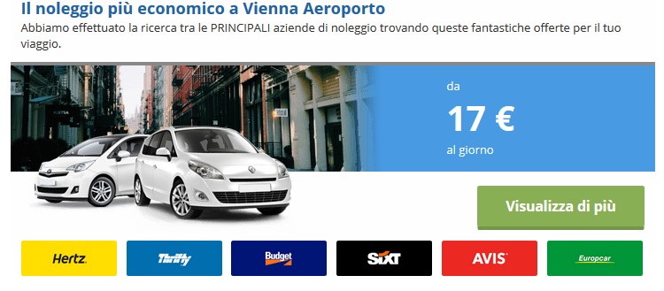 noleggio auto senza carta di credito vienna